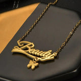 Custom Stainless Steel Letter Necklace Personalized Pendant for Women