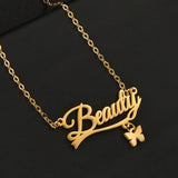 Custom Stainless Steel Letter Necklace Personalized Pendant for Women