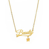 Custom Stainless Steel Letter Necklace Personalized Pendant for Women