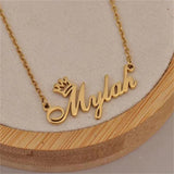 Crown Name Necklace Customized Personalized Pendant Christmas Gift for Kids
