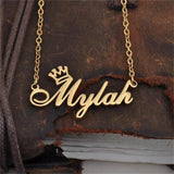 Crown Name Necklace Customized Personalized Pendant Christmas Gift for Kids