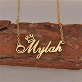 Crown Name Necklace Customized Personalized Pendant Christmas Gift for Kids