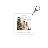 Personalized Acrylic Album Cover Keychains Custom Photo And Text Keyring
