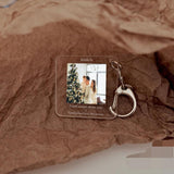 Personalized Acrylic Album Cover Keychains Custom Photo And Text Keyring