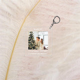 Personalized Acrylic Album Cover Keychains Custom Photo And Text Keyring