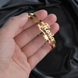 Akizoom Personalized Letter Bracelets with Heart Names for Women B