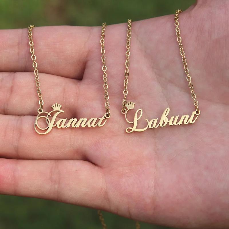 Custom Name Choker Necklace Princess Jewelry Stainless Steel