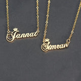 Custom Name Choker Necklace Princess Jewelry Stainless Steel