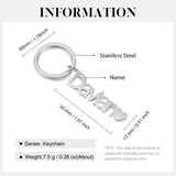Personalized Heart Name Keychain - Custom Stainless Steel Keyrings