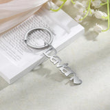 Personalized Heart Name Keychain - Custom Stainless Steel Keyrings