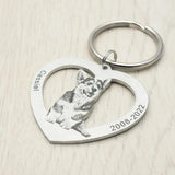 Custom Dog Photo Keychain Personalized Gift for Pet Lover