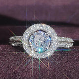 Silver Engagement Ring for Women Wedding Christmas Party R220