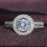 Silver Engagement Ring for Women Wedding Christmas Party R220