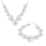 Trendsetting Silver Plated Jewelry Set for Women - Christmas Gift