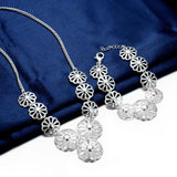 Trendsetting Silver Plated Jewelry Set for Women - Christmas Gift