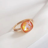 Women's Crystal Finger Ring for Engagement Party Christmas Girls Jewelry