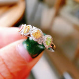 Zircon Ring Adjustable Ring Princess Christmas Party Jewelry