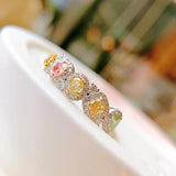 Zircon Ring Adjustable Ring Princess Christmas Party Jewelry