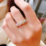 Zircon Ring Adjustable Ring Princess Christmas Party Jewelry