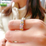 Zircon Ring Adjustable Ring Princess Christmas Party Jewelry