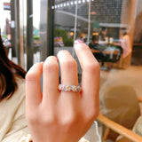 Zircon Ring Adjustable Ring Princess Christmas Party Jewelry