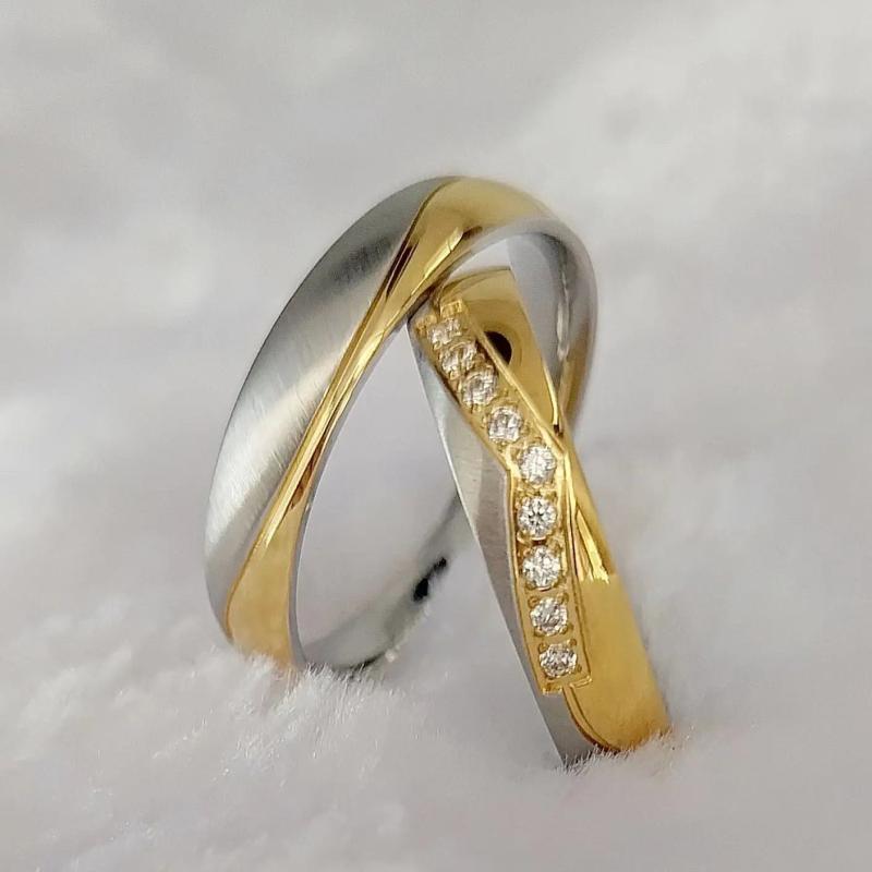 Western Christmas Crown Wedding Rings For Men And Women Stainless Steel