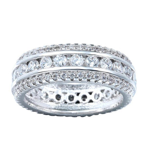 Vintage Clear CZ Silver Filled Ring Christmas