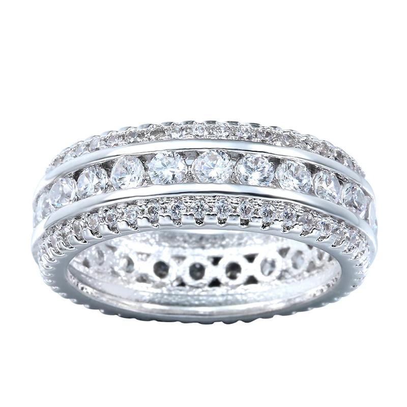 Vintage Clear CZ Silver Filled Ring Christmas