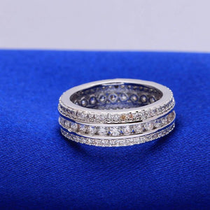 Vintage Clear CZ Silver Filled Ring Christmas
