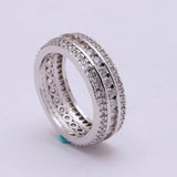 Vintage Clear CZ Silver Filled Ring Christmas