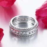 Vintage Clear CZ Silver Filled Ring Christmas