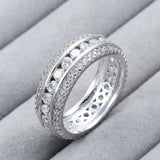 Vintage Clear CZ Silver Filled Ring Christmas