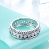Vintage Clear CZ Silver Filled Ring Christmas