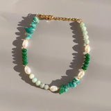 Freshwater Pearl Quartz Beads Bracelet Healing Jewelry