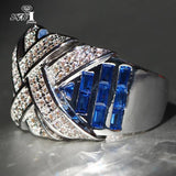 YaYI Princess Cut 3.6 Zircon Silver Engagement Ring