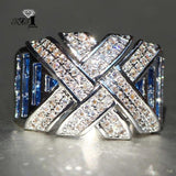 YaYI Princess Cut 3.6 Zircon Silver Engagement Ring