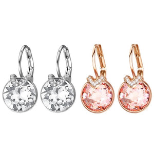 Bella V Drop Earring Christmas Wedding Crystals Austria Silver