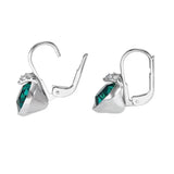Bella V Drop Earring Christmas Wedding Crystals Austria Silver