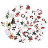 38pcs Mixed Christmas Charms for DIY Jewelry Making Xmas Gift