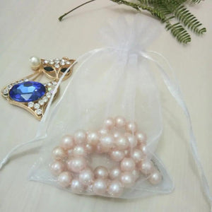 50pcs Plain Organza Bag Drawstring Pouch Wedding Party Gift Jewelry Packaging