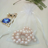 50pcs Plain Organza Bag Drawstring Pouch Wedding Party Gift Jewelry Packaging