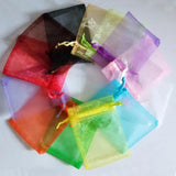 50pcs Plain Organza Bag Drawstring Pouch Wedding Party Gift Jewelry Packaging