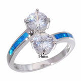 Fire Opal Stone Silver Plated Jewelry Christmas Gift Ring