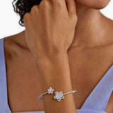 Stonefans Crystal Flower Bracelet Women Hand Jewelry Christmas Accessories