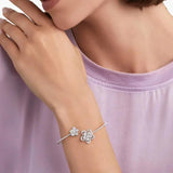Stonefans Crystal Flower Bracelet Women Hand Jewelry Christmas Accessories