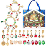 24 Christmas Charm Bracelet Set DIY Jewelry Kids Gift Pulseras