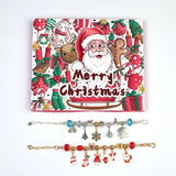 24 Christmas Charm Bracelet Set DIY Jewelry Kids Gift Pulseras