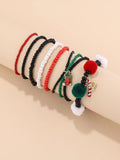 Christmas Hanging Glass Bead Bracelet