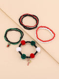 Christmas Hanging Glass Bead Bracelet