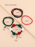 Christmas Hanging Glass Bead Bracelet